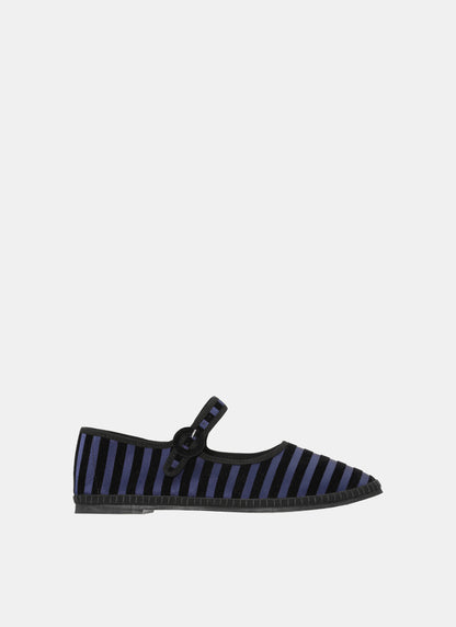 Mary Jane Flats Blue Stripe