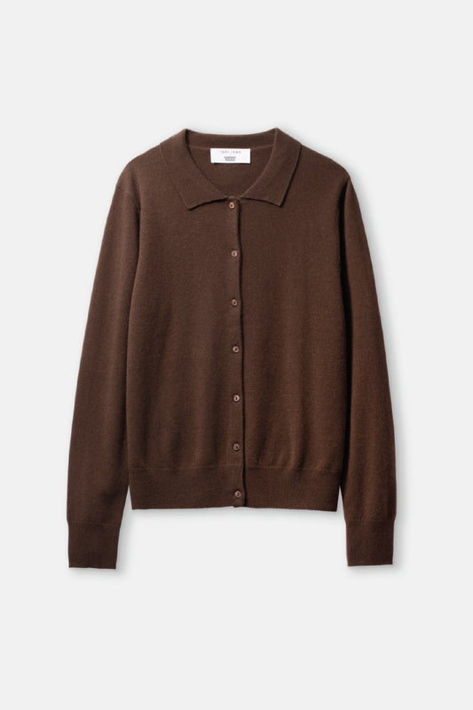 Cashmere Cardigan - Chocolate Brown